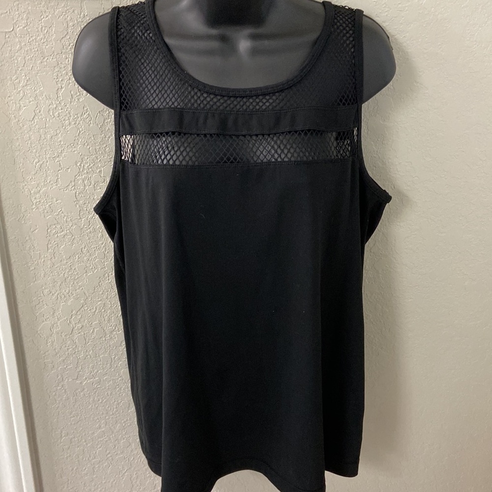 Yogalicious Black Mesh Sleeveless tank